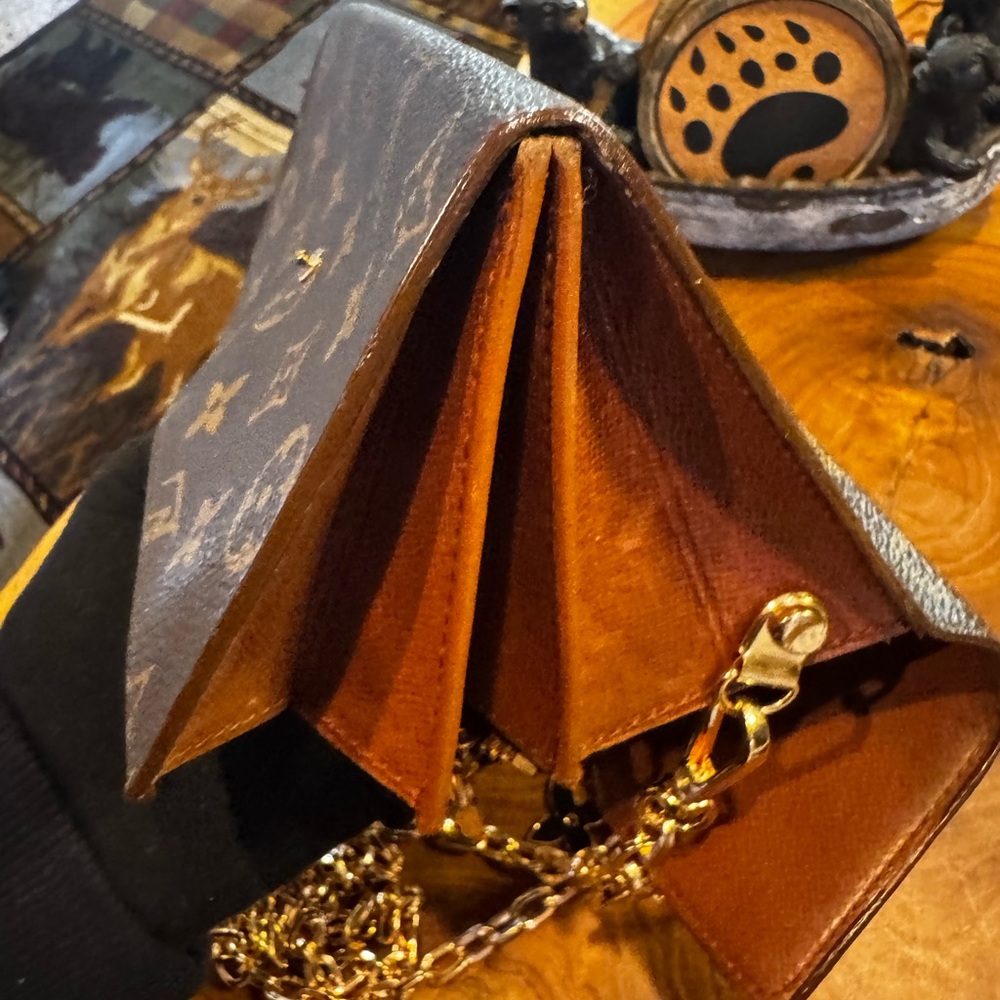 Louis Vuitton monogram long Sarah wallet converted to Crossbody vintage - Picture 10 of 15